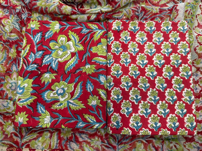 Cotton Suit with Chiffon Duppata