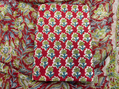 Cotton Suit with Chiffon Duppata