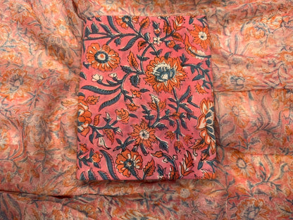 Cotton Suit with Chiffon Duppata