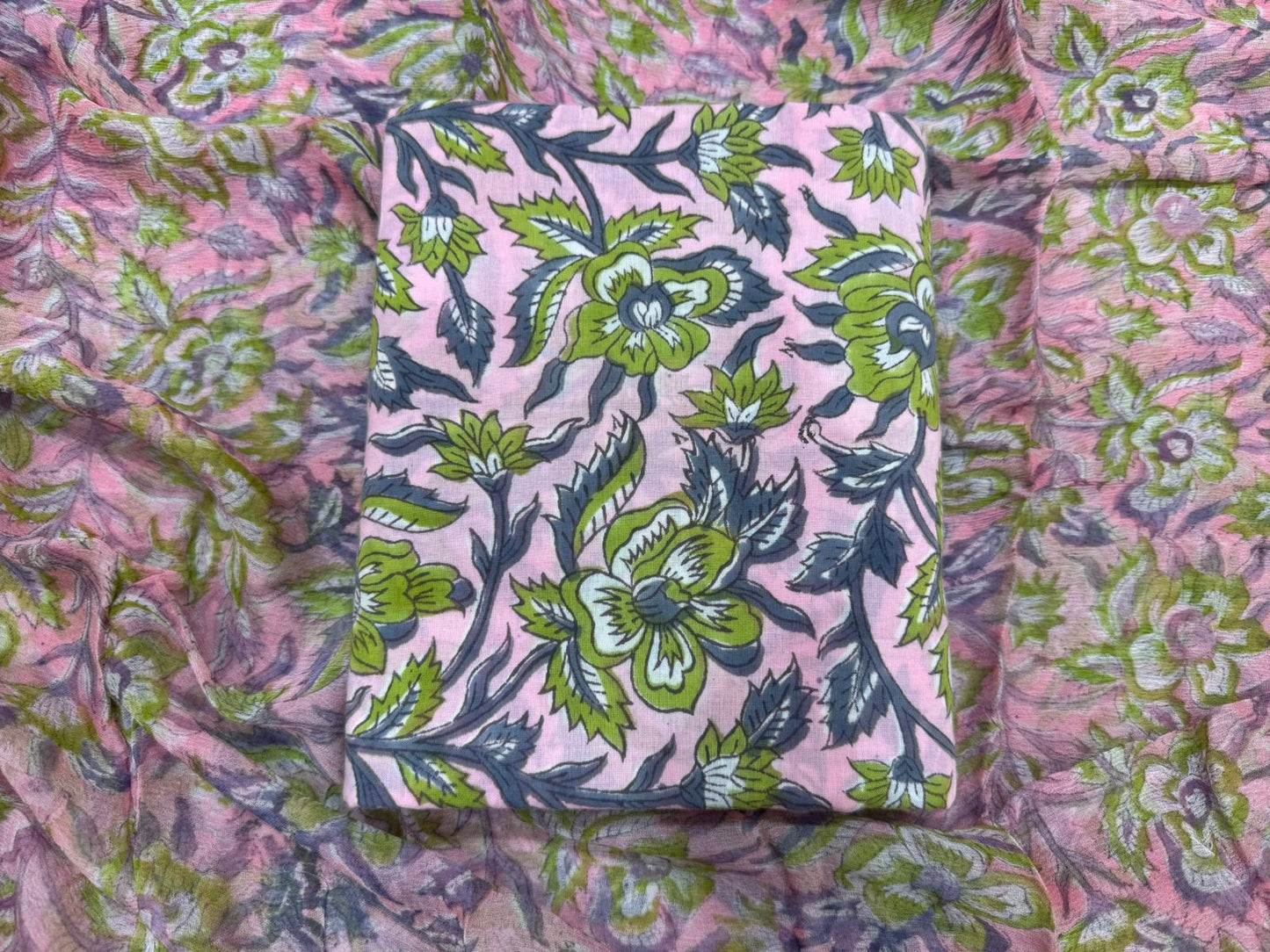 Cotton Suit with Chiffon Duppata