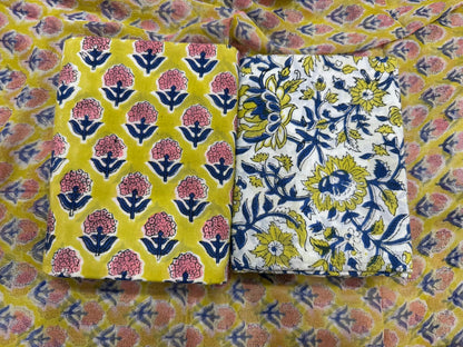 Cotton Suit with Chiffon Duppata