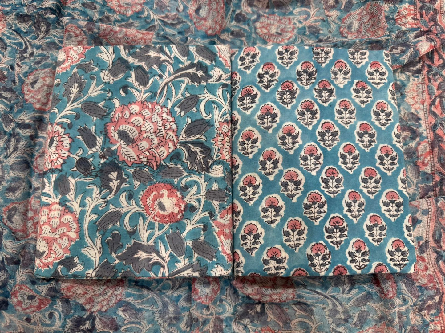 Cotton Suit with Chiffon Duppata