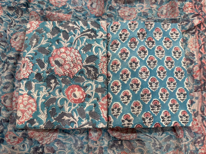 Cotton Suit with Chiffon Duppata