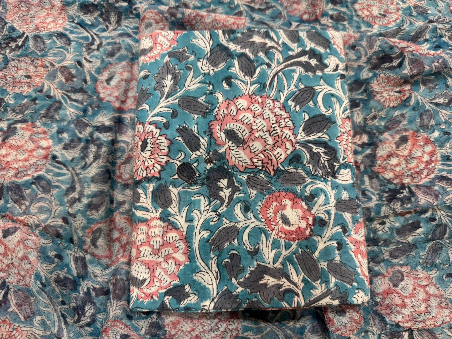 Cotton Suit with Chiffon Duppata