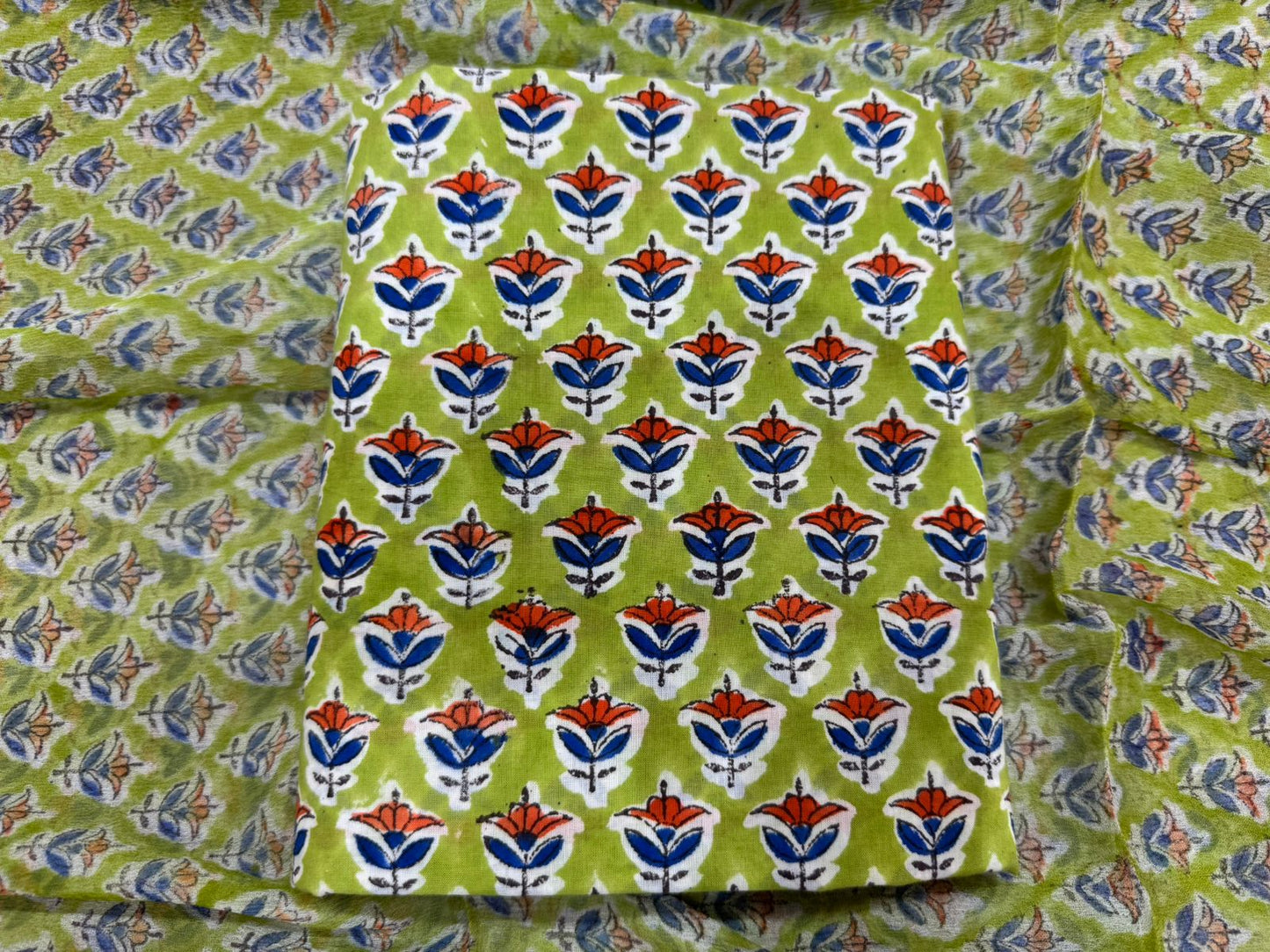 Cotton Suit with Chiffon Duppata
