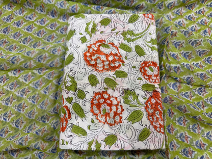Cotton Suit with Chiffon Duppata