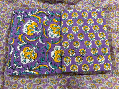 Cotton Suit with Chiffon Duppata