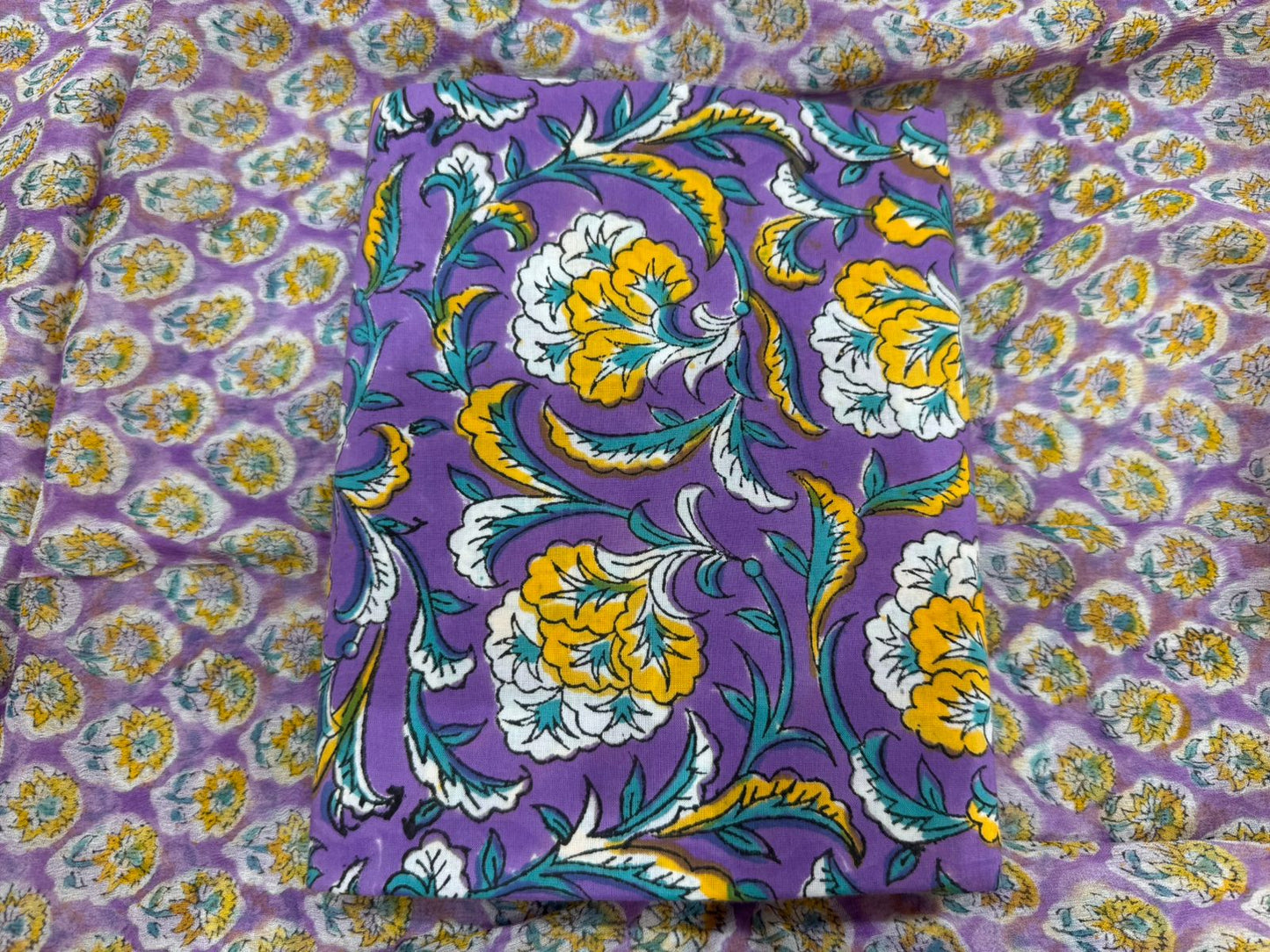 Cotton Suit with Chiffon Duppata