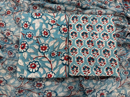 Cotton Suit with Chiffon Duppata