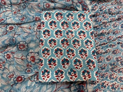 Cotton Suit with Chiffon Duppata