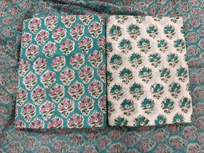 Cotton Suit with Chiffon Duppata