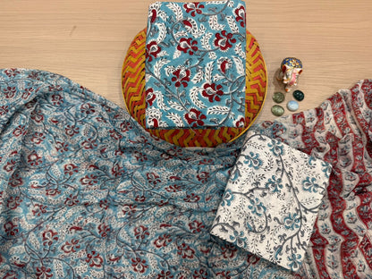 Cotton Suit with Chiffon Duppata