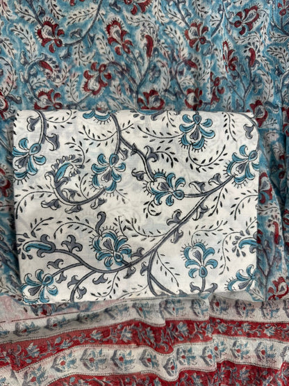 Cotton Suit with Chiffon Duppata