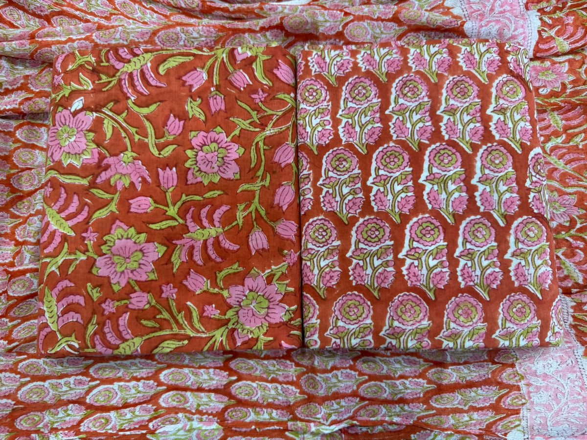 Cotton Suit with Chiffon Dupatta