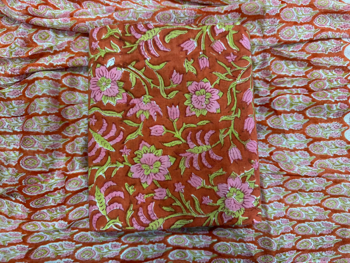 Cotton Suit with Chiffon Dupatta