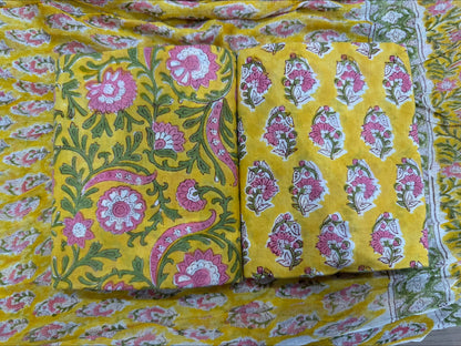Cotton Suit with Chiffon Dupatta