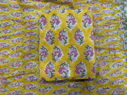 Cotton Suit with Chiffon Dupatta