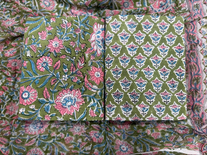 Cotton Suit with Chiffon Dupatta