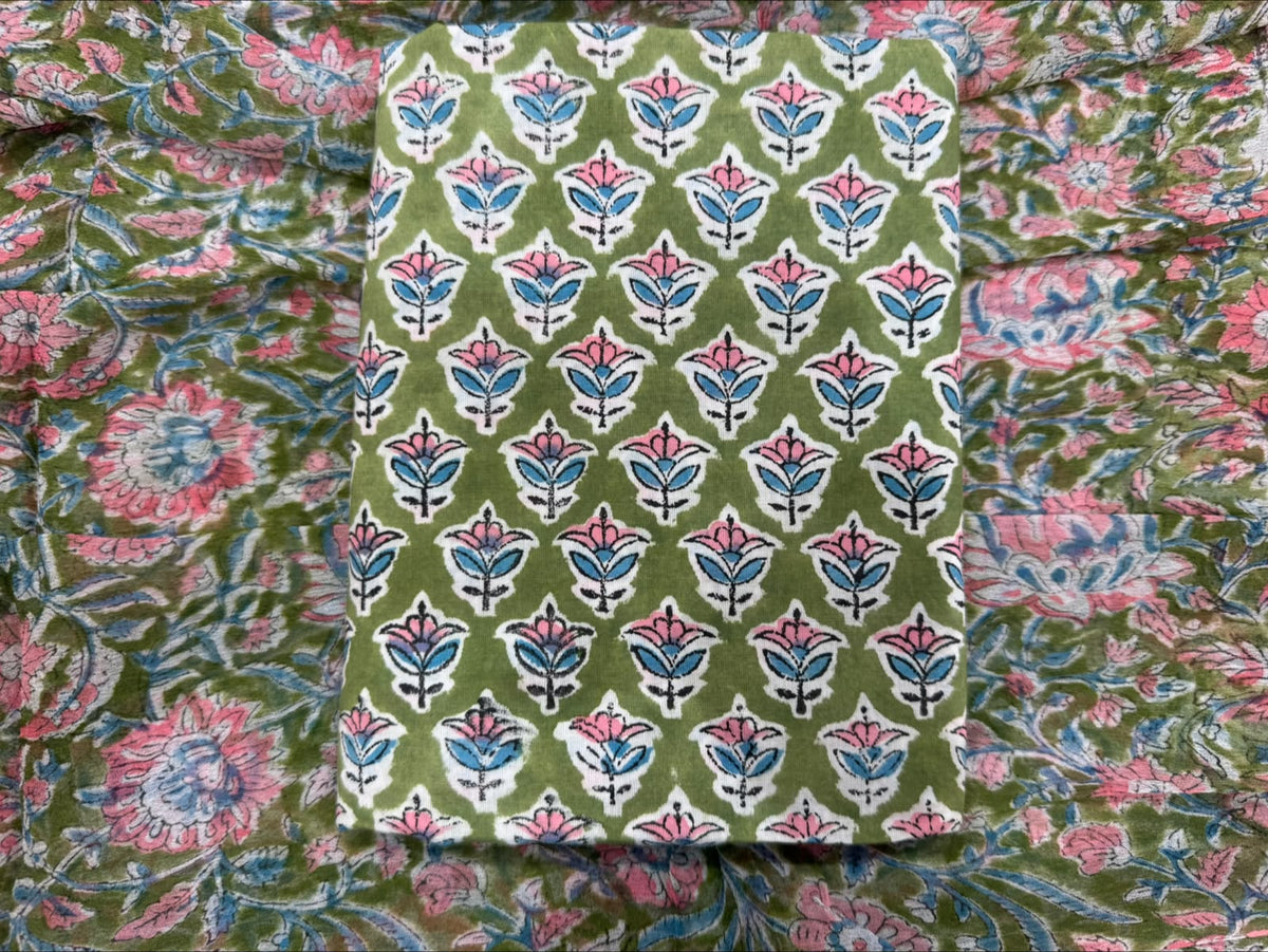 Cotton Suit with Chiffon Dupatta