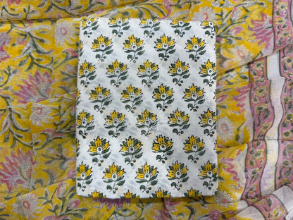 Cotton Suit with Chiffon Dupatta