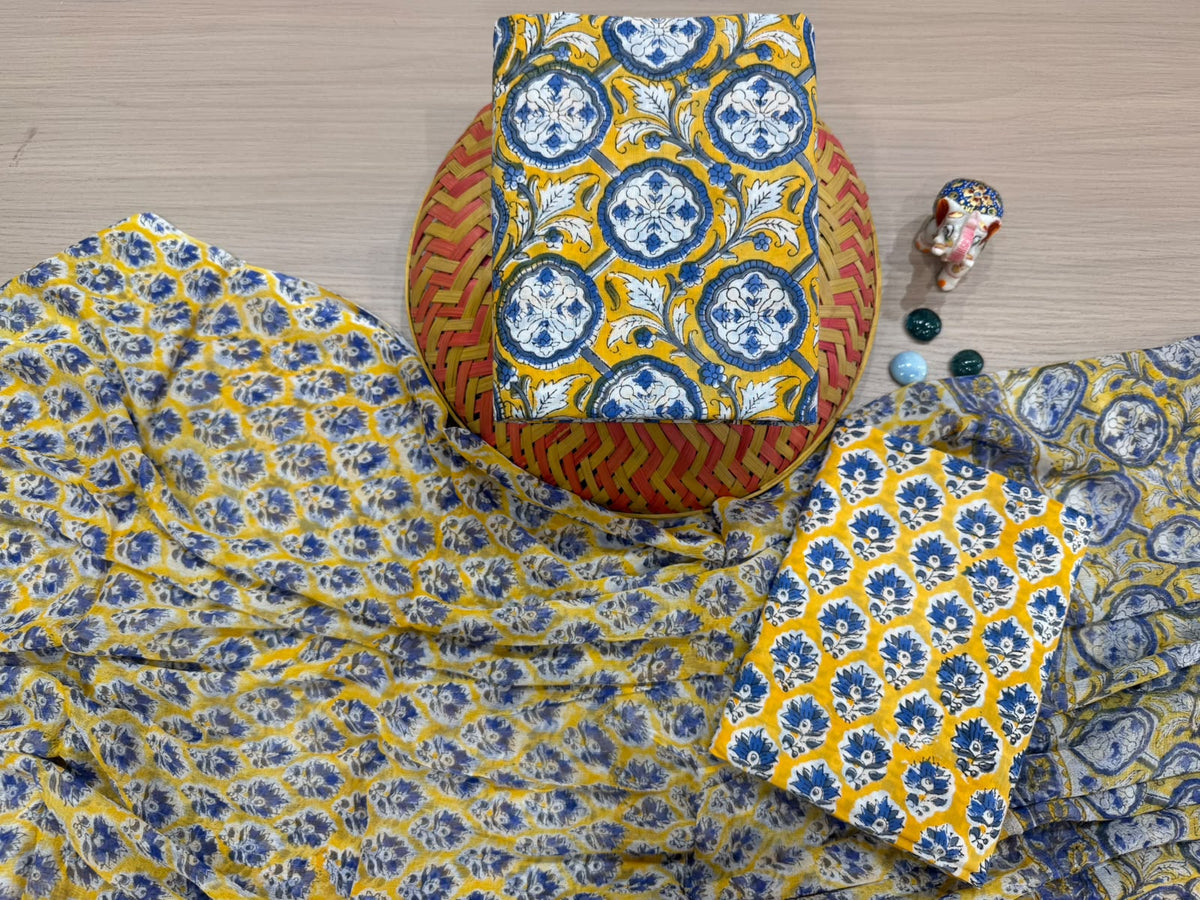 Cotton Suit with Chiffon Dupatta