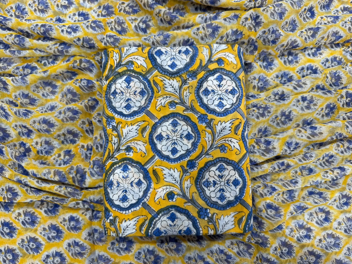 Cotton Suit with Chiffon Dupatta