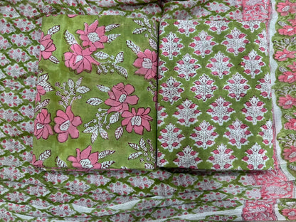Cotton Suit with Chiffon Dupatta