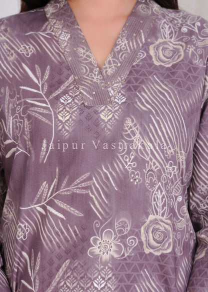 Purple Dusk Cotton Flex Kurti
