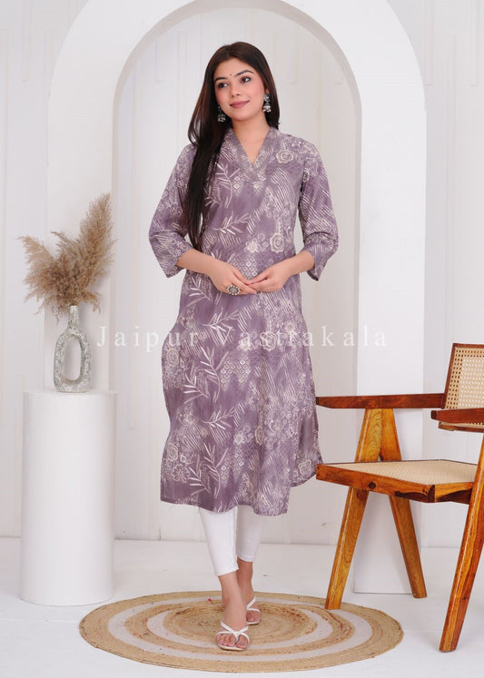 Purple Dusk Cotton Flex Kurti