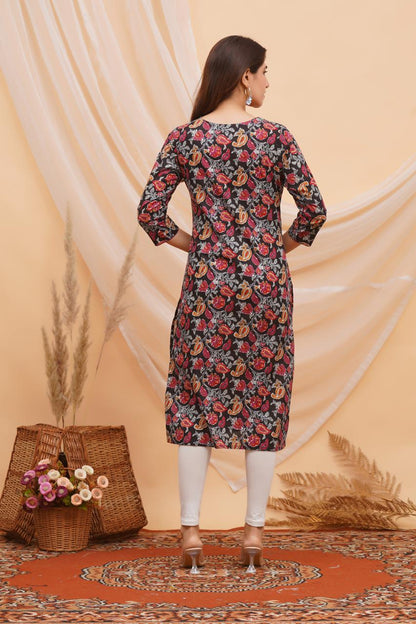 Black Whispers Cotton Kurti