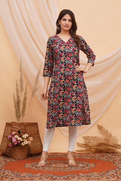 Black Whispers Cotton Kurti