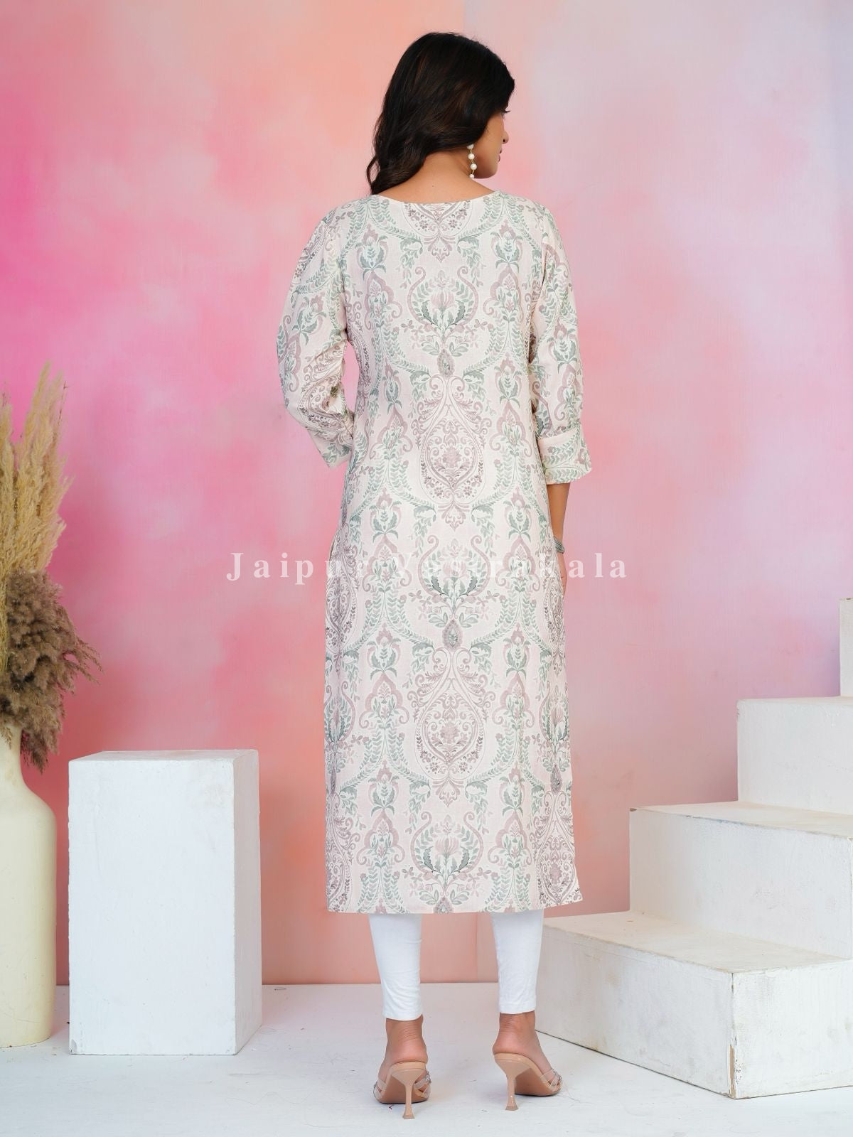 Ivory Mughal Cotton Kurti