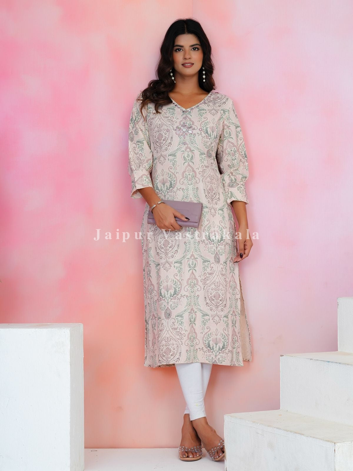 Ivory Mughal Cotton Kurti