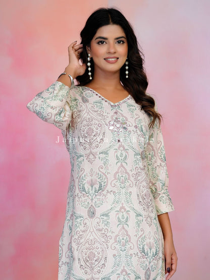 Ivory Mughal Cotton Kurti