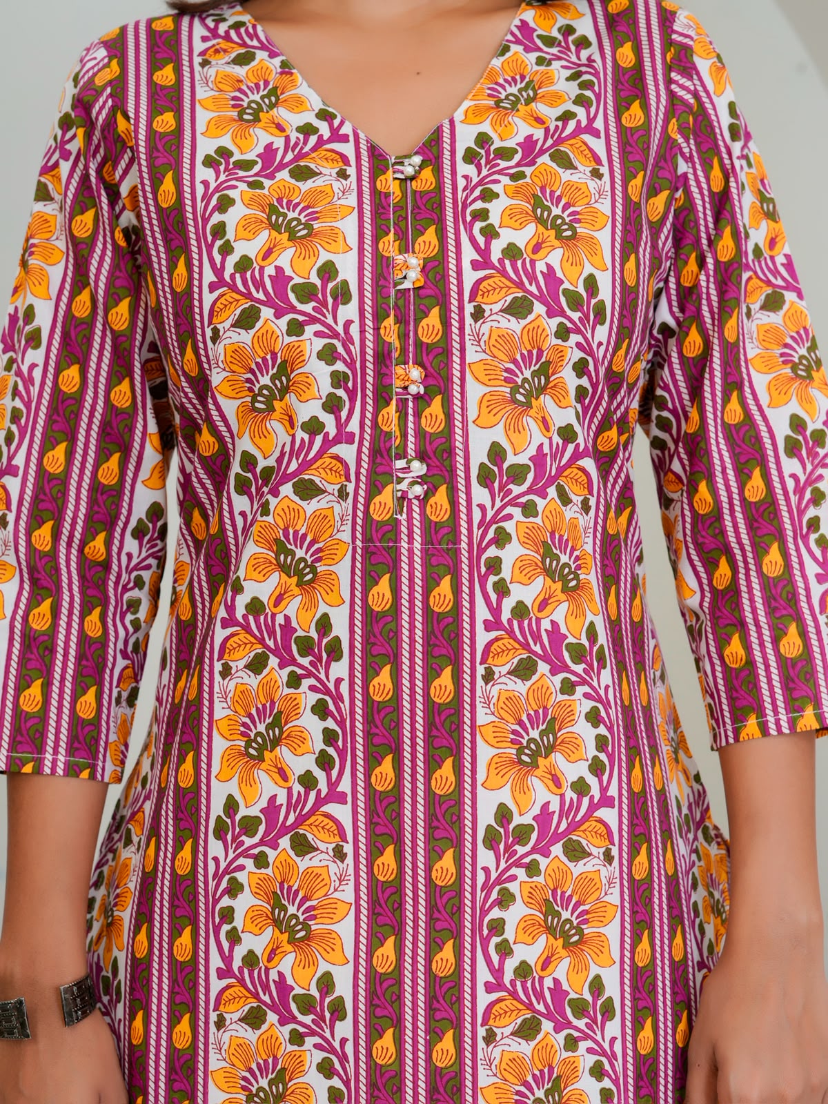 Magenta Veil Cotton Kurti