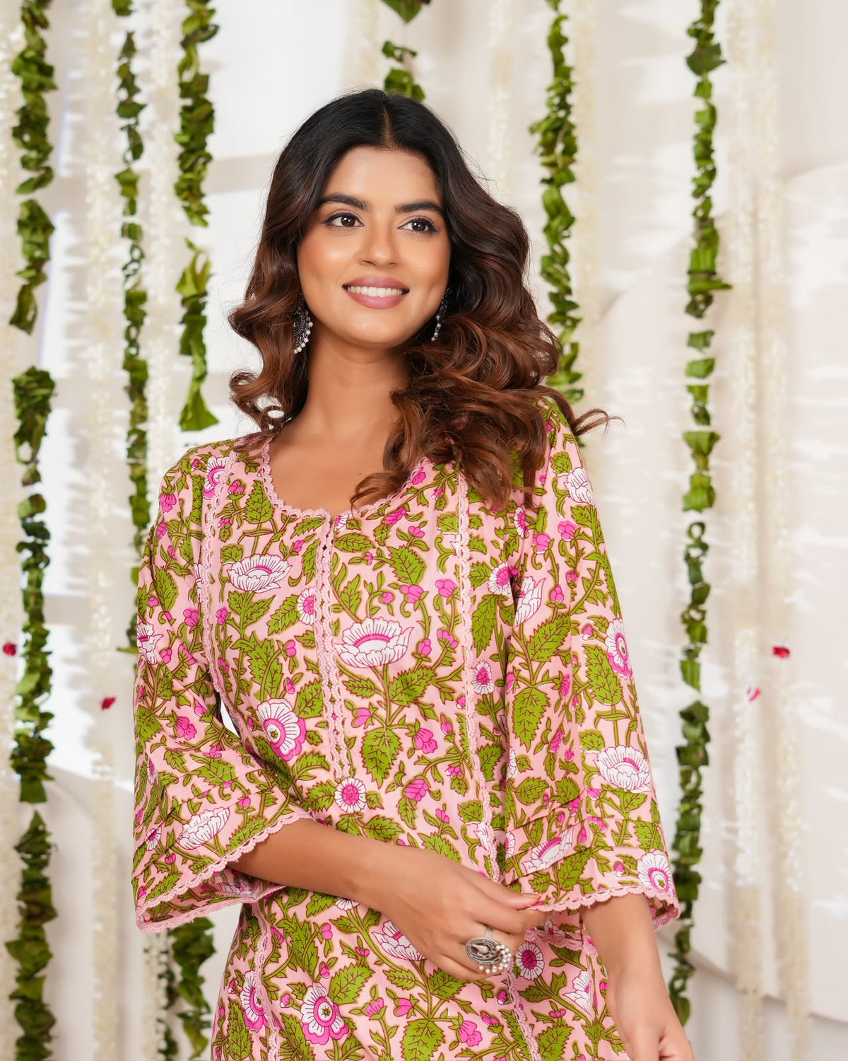 Peach Whispers Cotton Pakistani Kurti