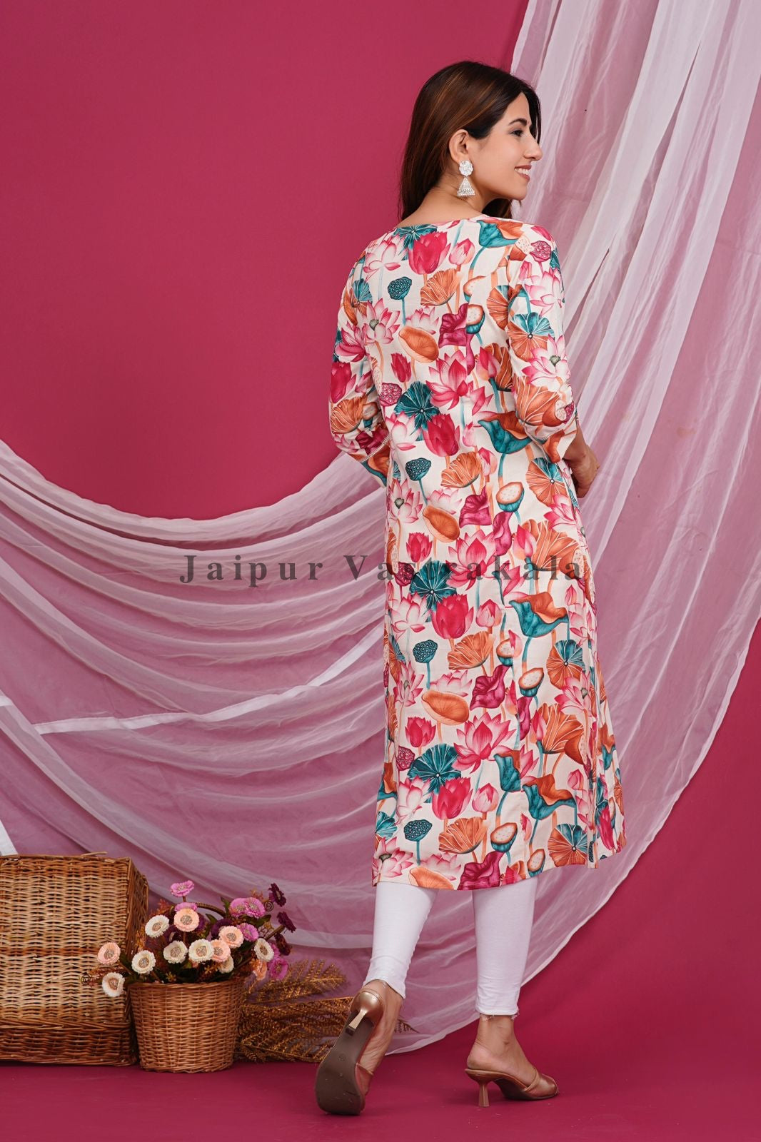 Tropical Paradise Cotton Flex Kurti