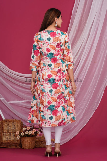 Tropical Paradise Cotton Flex Kurti