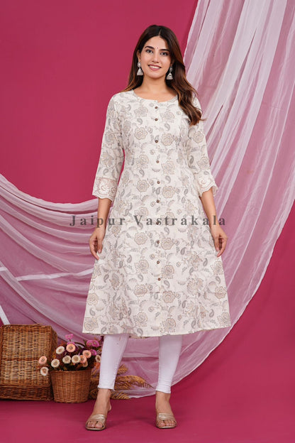 Earthy Elegance Cotton Flex Kurti