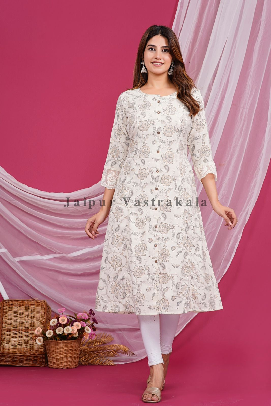 Earthy Elegance Cotton Flex Kurti