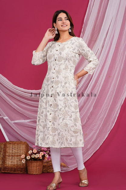 Earthy Elegance Cotton Flex Kurti