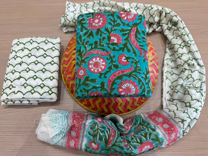 Cotton Suit with Cotton Dupatta