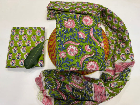 Cotton Suit with Cotton Dupatta
