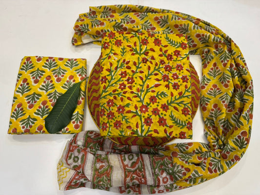 Cotton Suit with Cotton Dupatta