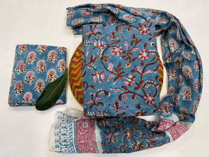 Cotton Suit with Cotton Dupatta
