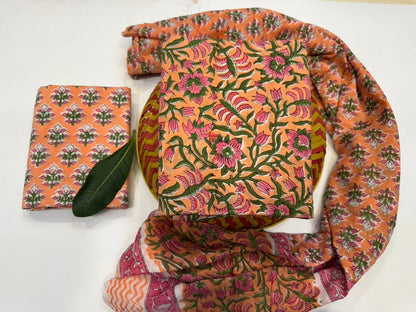 Cotton Suit with Cotton Dupatta
