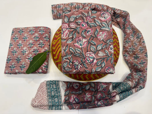 Cotton Suit with Cotton Dupatta