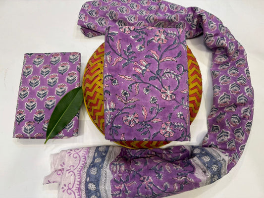 Cotton Suit with Cotton Dupatta