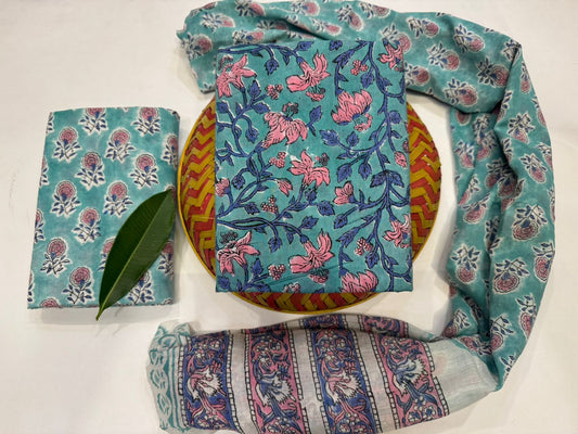 Cotton Suit with Cotton Dupatta