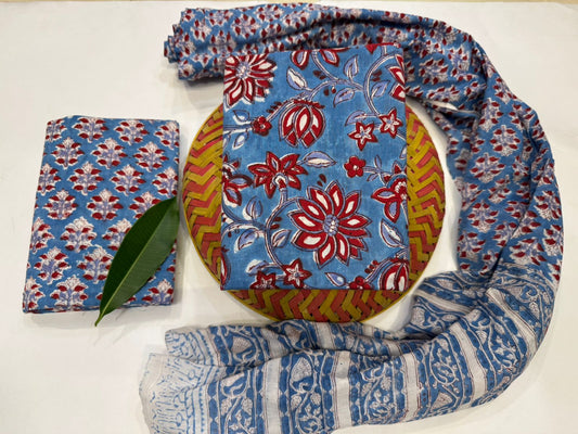 Cotton Suit with Cotton Dupatta